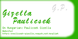 gizella paulicsek business card